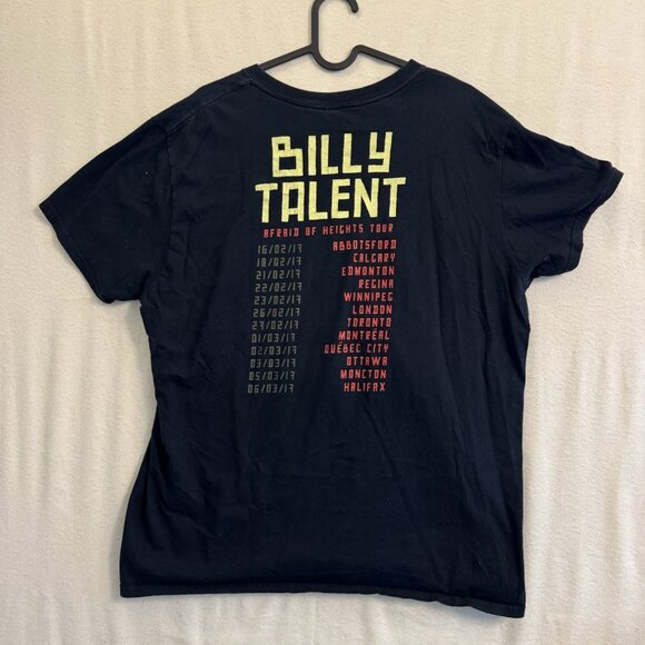 Billy Talent Concert T-Shirt Afraid of Heights 2017 Large Unisex Gildan Soft - Picture 6 of 8